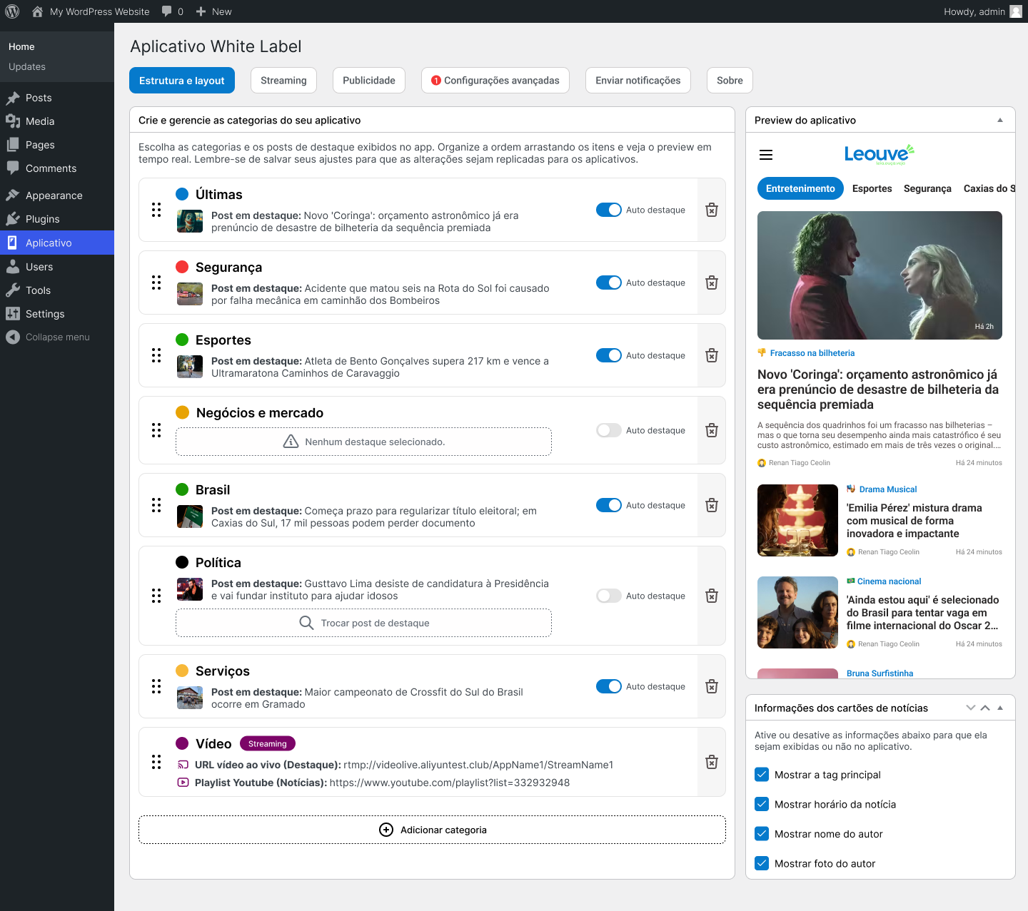Painel White Label no WordPress
